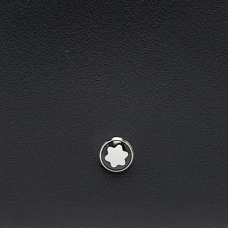 Pre Owned Montblanc Black Leather Meisterstuck Business Card Holder