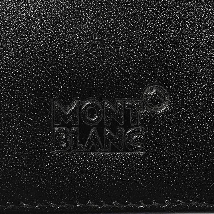 Pre Owned Montblanc Black Leather Meisterstuck Business Card Holder