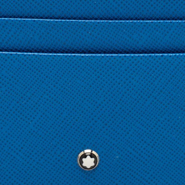 Pre Owned Montblanc Blue Leather Sartorial Card Holder