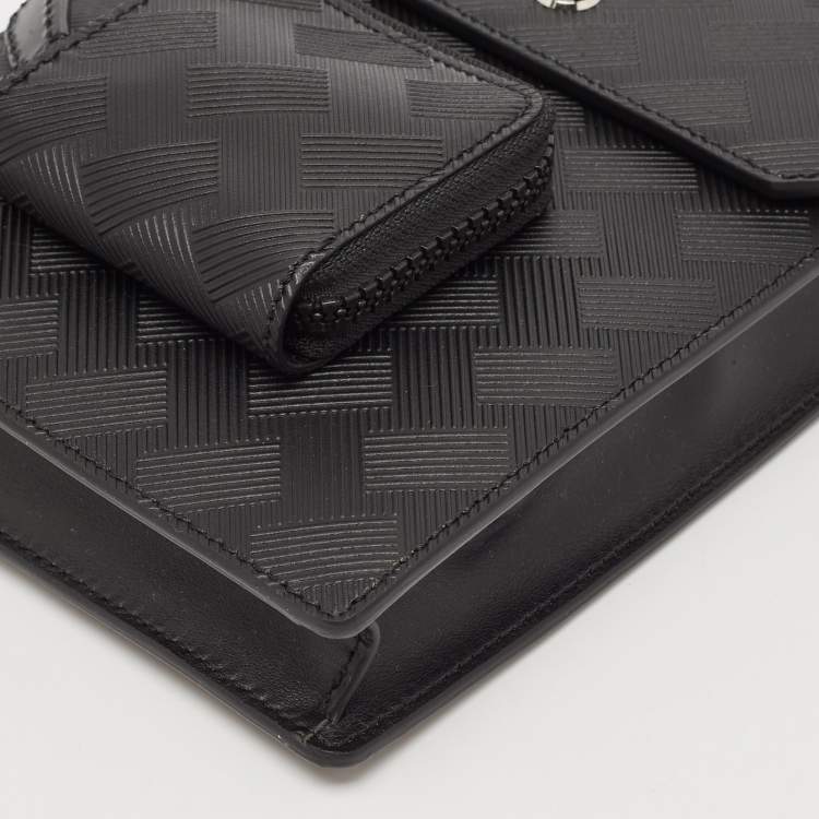 Pre Owned Montblanc Black Leather Extreme 3.0 Mini Envelope Messenger Bag