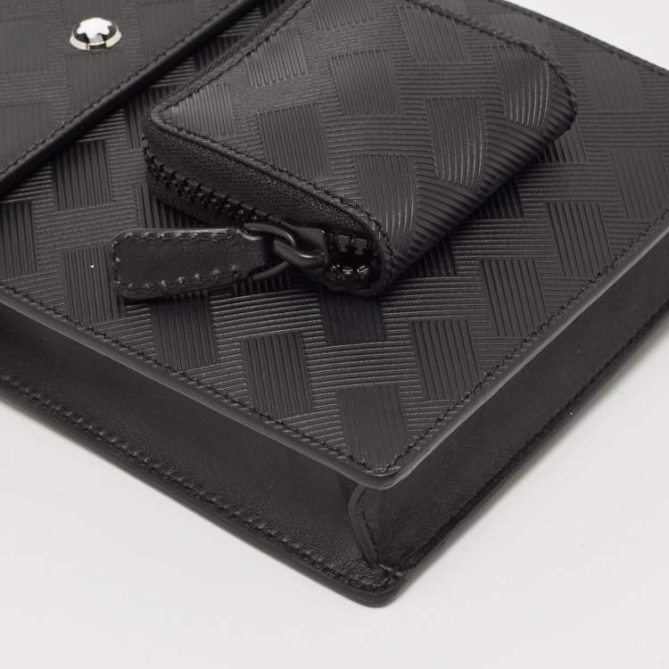 Pre Owned Montblanc Black Leather Extreme 3.0 Mini Envelope Messenger Bag