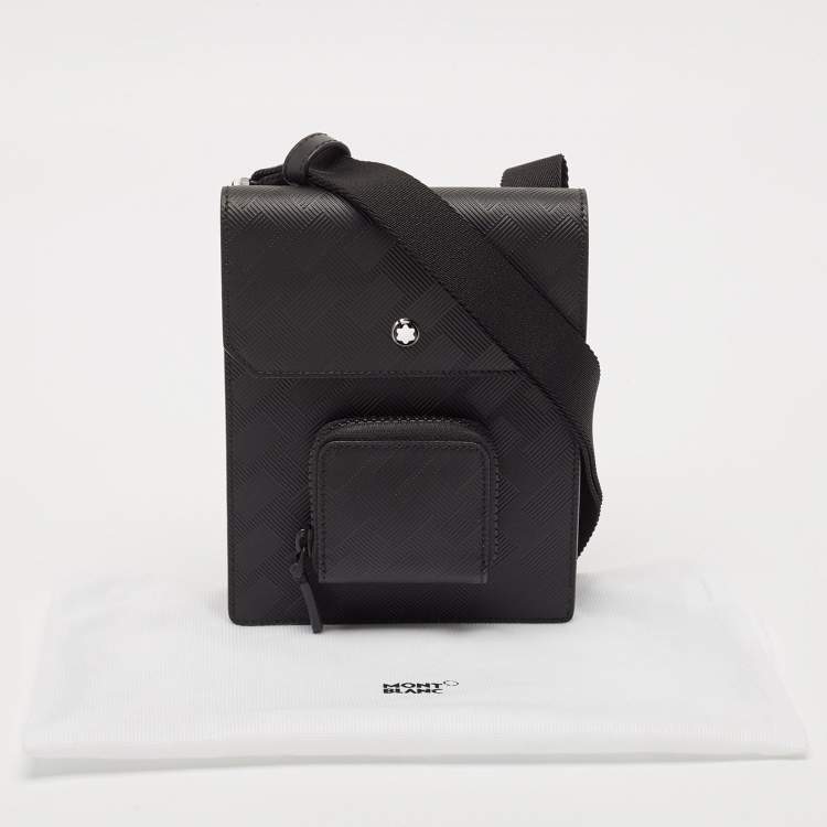 Pre Owned Montblanc Black Leather Extreme 3.0 Mini Envelope Messenger Bag