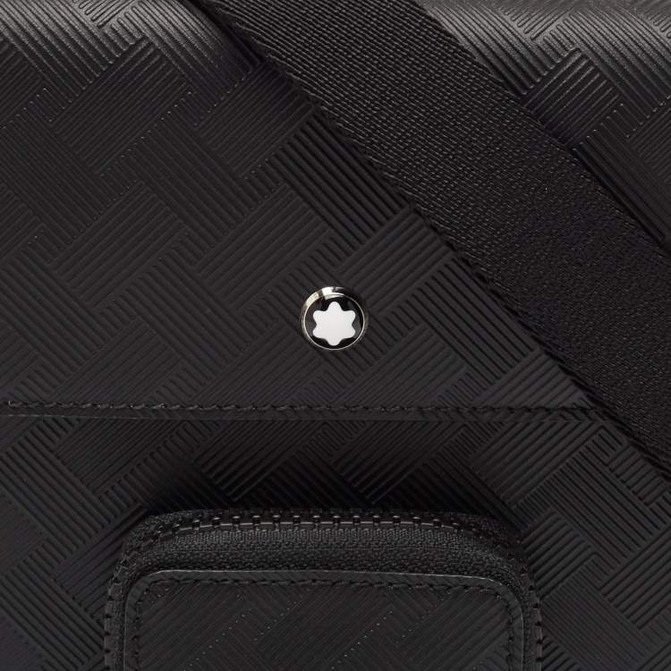 Pre Owned Montblanc Black Leather Extreme 3.0 Mini Envelope Messenger Bag