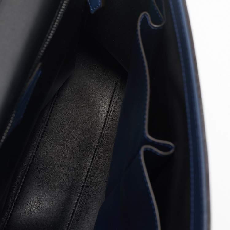 Pre Owned Montblanc Blue Leather Meisterstuck Neo Briefcase