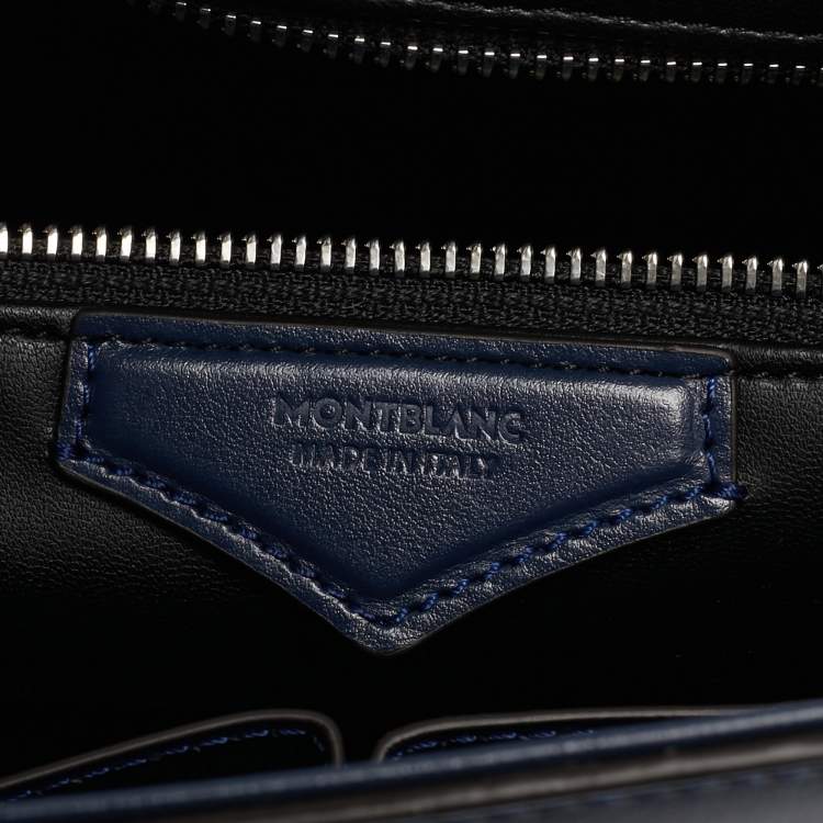 Pre Owned Montblanc Blue Leather Meisterstuck Neo Briefcase