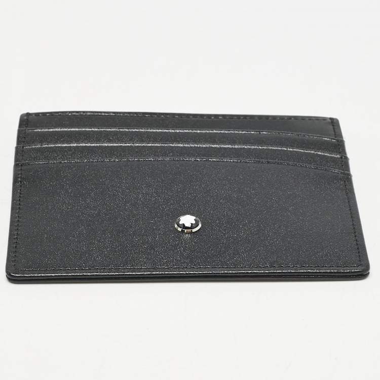 Pre Owned Montblanc Black Leather Meisterstuck Card Holder 