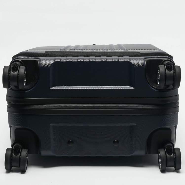 Pre Owned Montblanc Navy Blue Polycarbonate #MY4810 Front Pocket Cabin Trolley