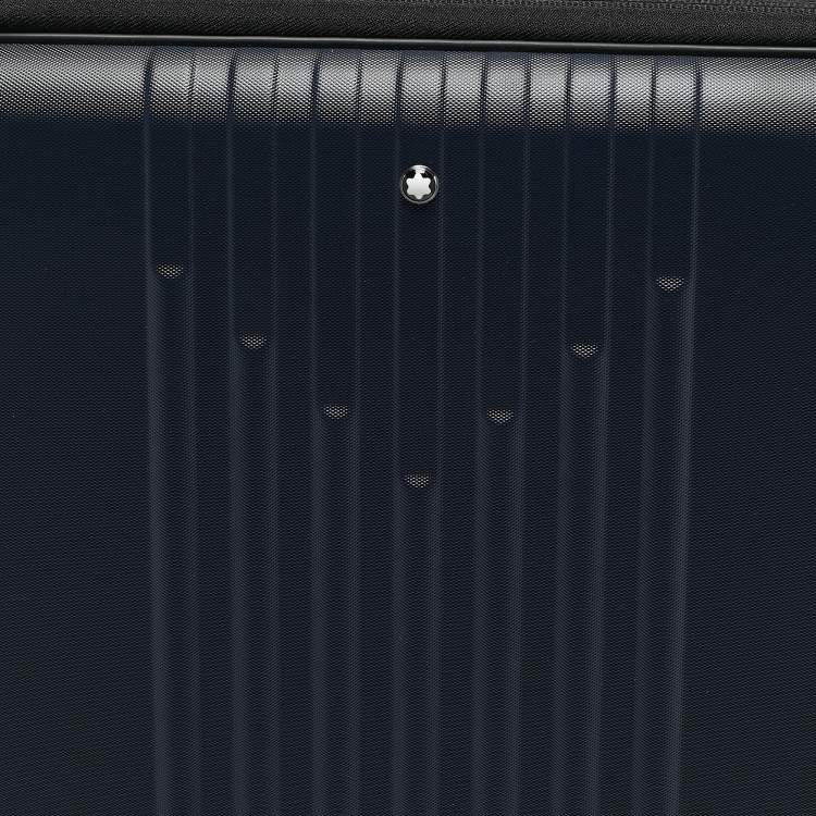 Pre Owned Montblanc Navy Blue Polycarbonate #MY4810 Front Pocket Cabin Trolley