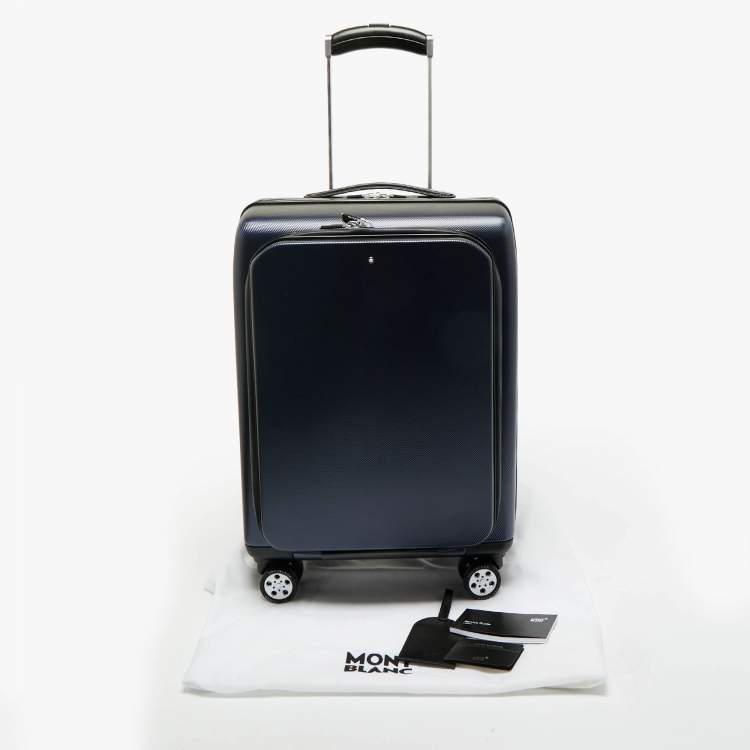 Pre Owned Montblanc Blue Polycarbonate Nightflight Suitcase