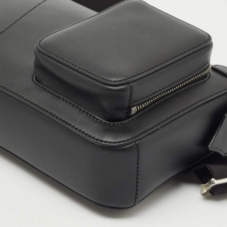 Pre Owned Montblanc Black Leather Meisterstuck Selection Soft Belt Bag