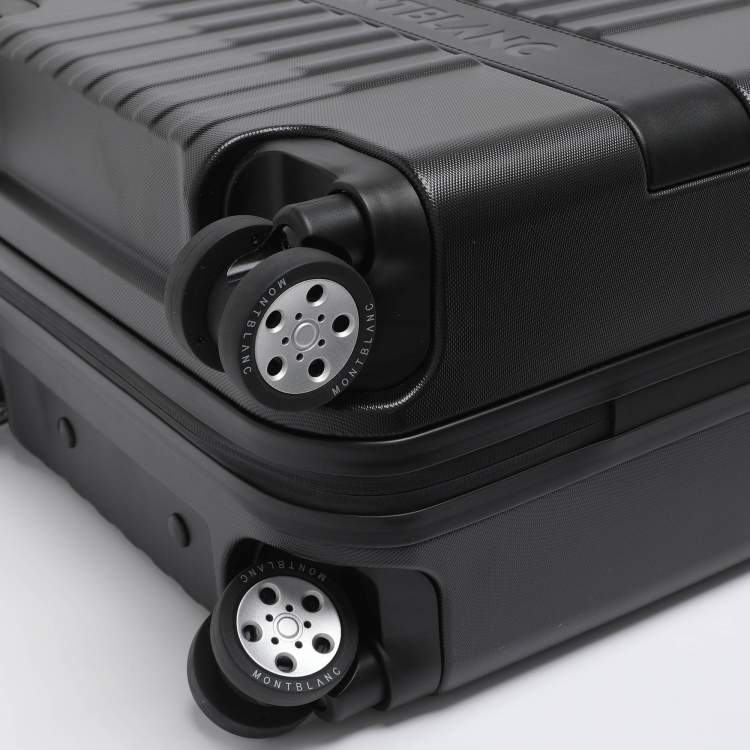 Pre Owned Montblanc Black Polycarbonate Cabin Compact Trolley 55CM