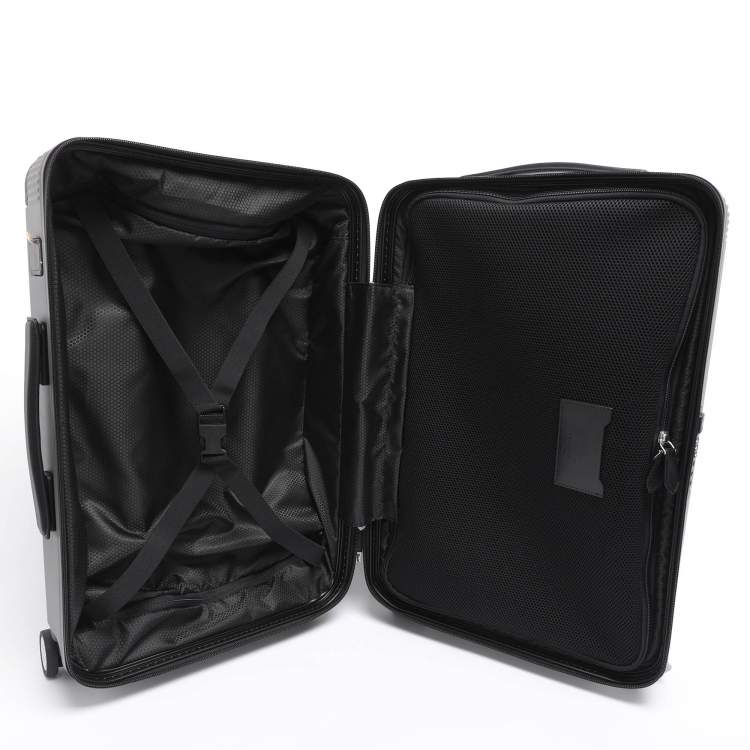 Pre Owned Montblanc Black Polycarbonate Cabin Compact Trolley 55CM