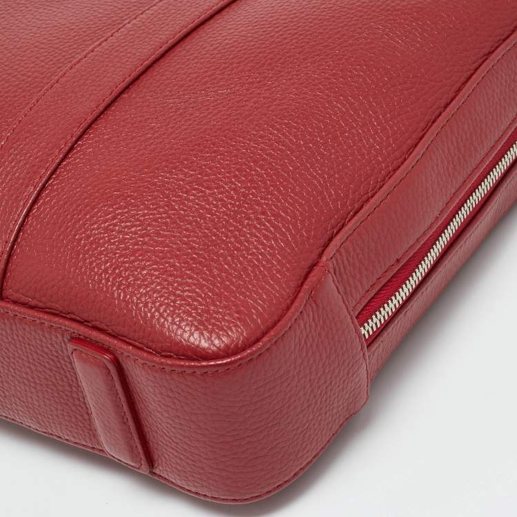 Pre Owned حقيبة مستندات مون بلان مايسرستاك نحيفة جلد أحمر