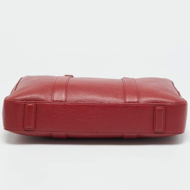 Pre Owned حقيبة مستندات مون بلان مايسرستاك نحيفة جلد أحمر