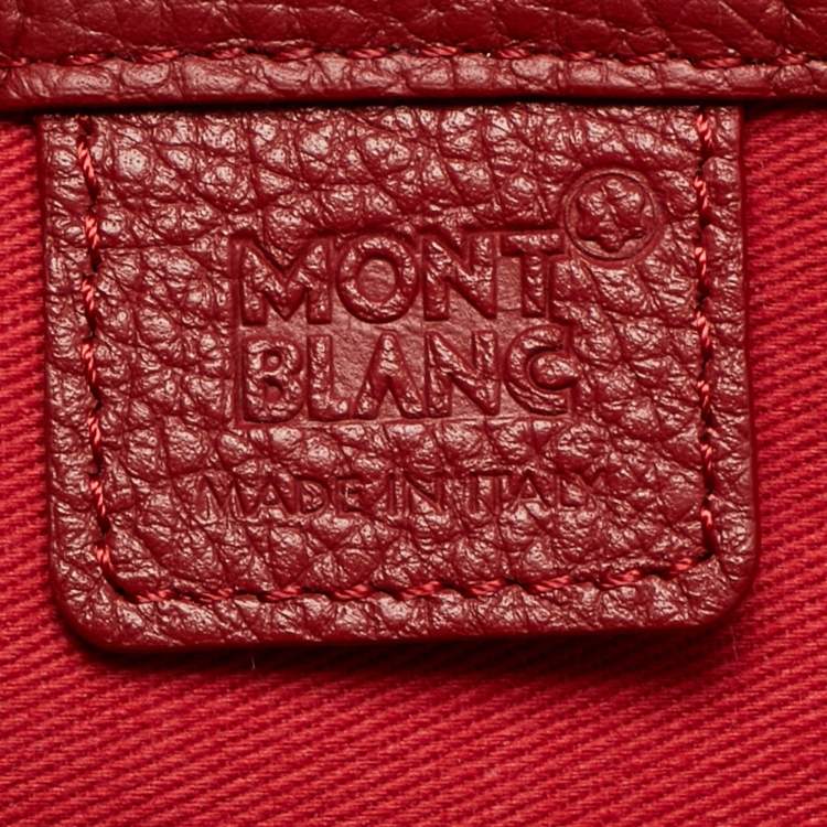 Pre Owned حقيبة مستندات مون بلان مايسرستاك نحيفة جلد أحمر