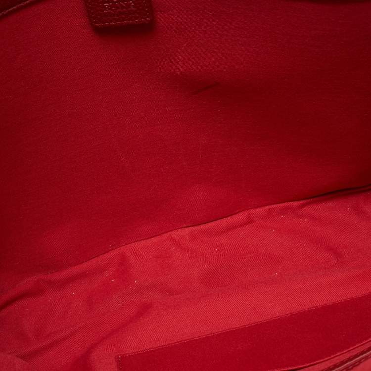 Pre Owned حقيبة مستندات مون بلان مايسرستاك نحيفة جلد أحمر