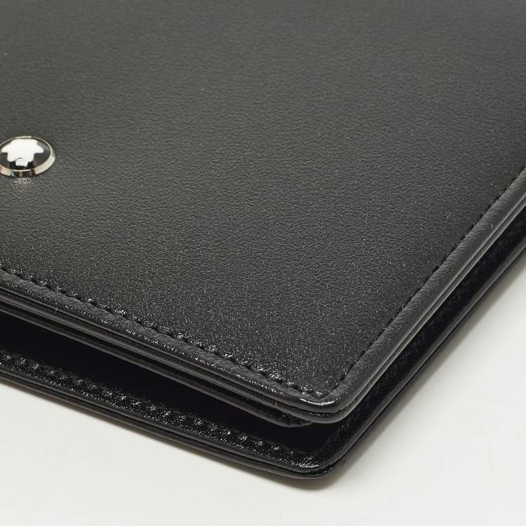Pre Owned Montblanc Meisterstuck 6CC with 2 View Pockets Black Leather Bifold Wallet