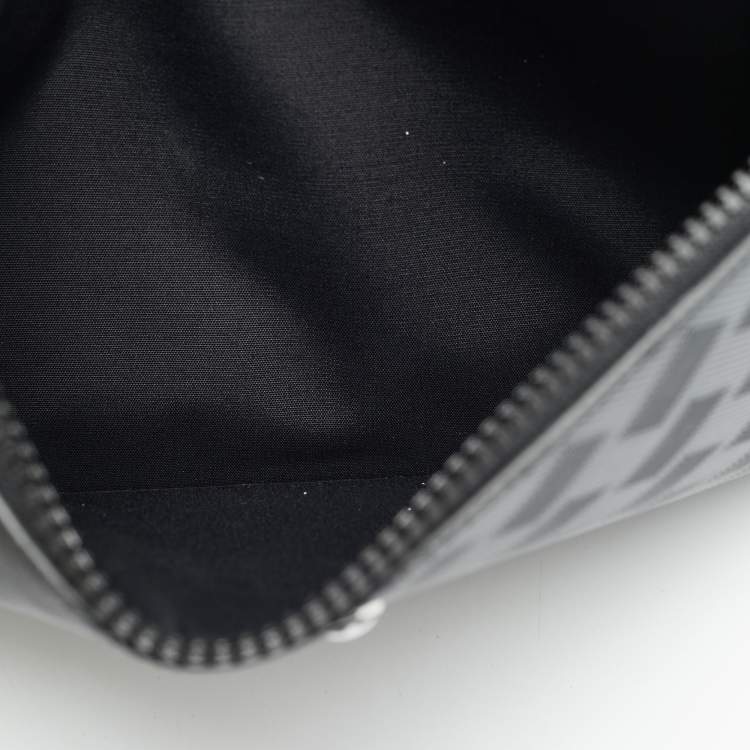 Pre Owned Montblanc Extreme 3.0 Black Coated Canvas Wristlet Pouch