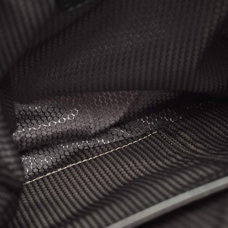 Pre Owned Montblanc Nightflight Grey/Black Nylon and Leather Messenger Bag