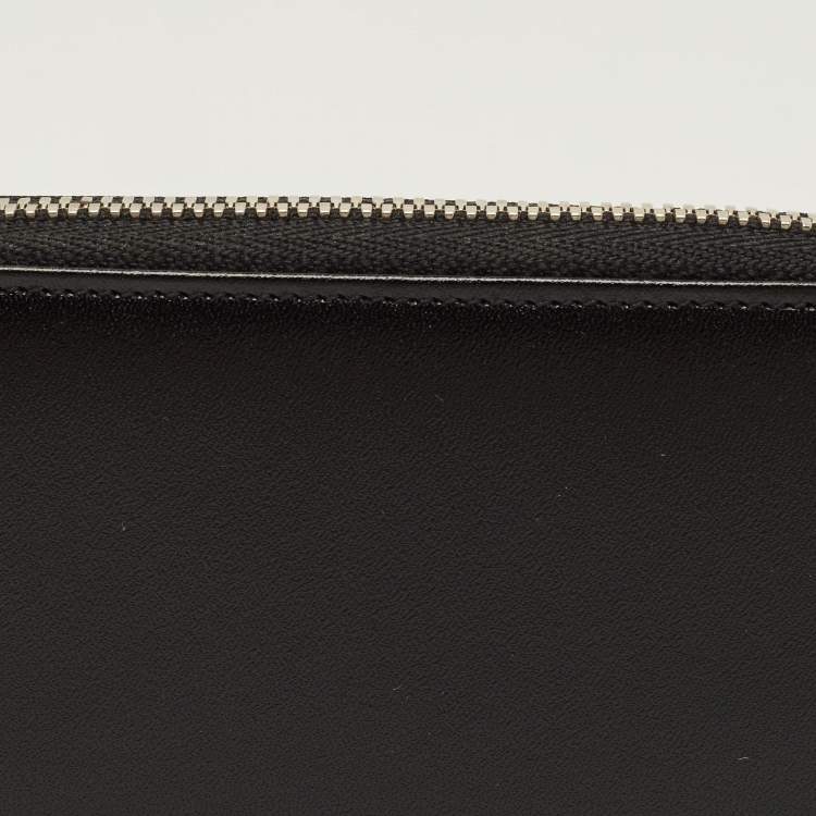 Pre Owned Montblanc Meisterstuck Black Leather Horizontal Zip Around Wallet