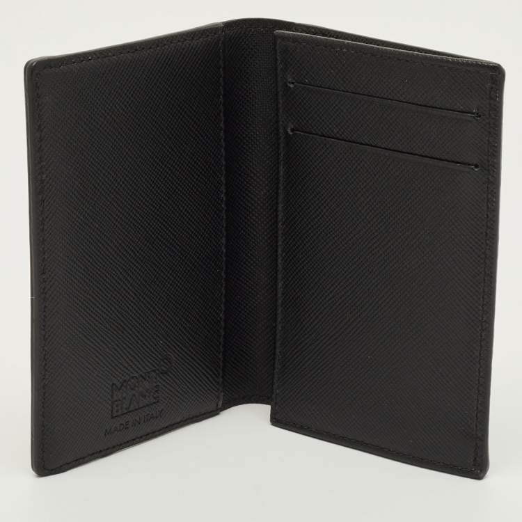 مملوكة مسبقًا Montblanc Meisterstuck Black/Grey M Gram Coated Canvas Business Card Holder