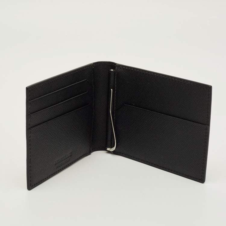 Pre Owned Montblanc Sartorial Grey Camouflage Leather 4CC Money Clip Wallet