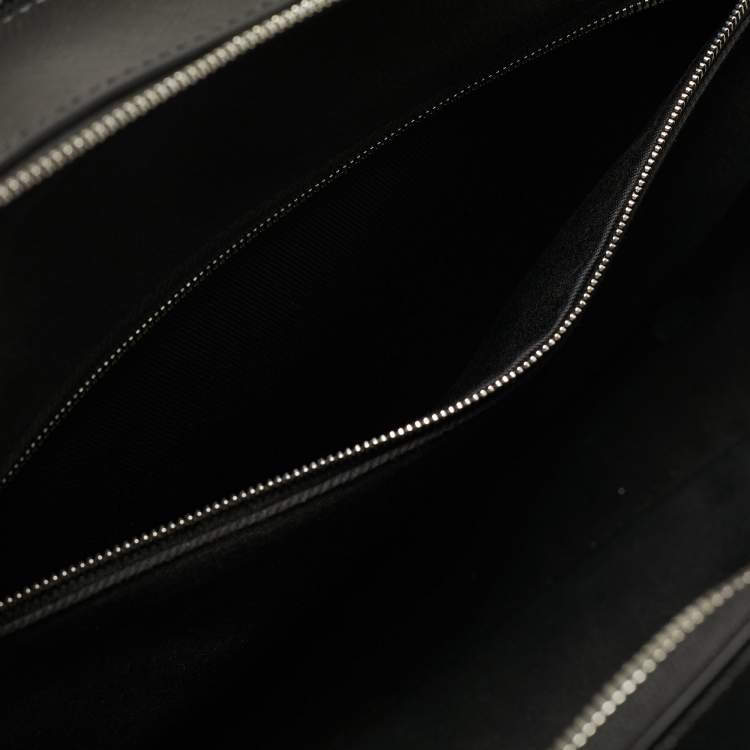 Pre Owned Montblanc Sartorial Double Zip Black Leather Briefcase