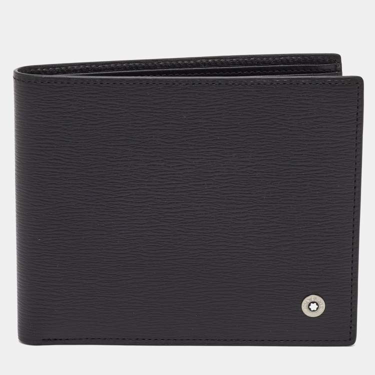 Pre Owned Montblanc 8cc Black Leather Meisterstück Bifold Wallet