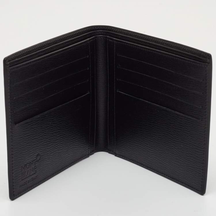 Pre Owned Montblanc 8cc Black Leather Meisterstück Bifold Wallet