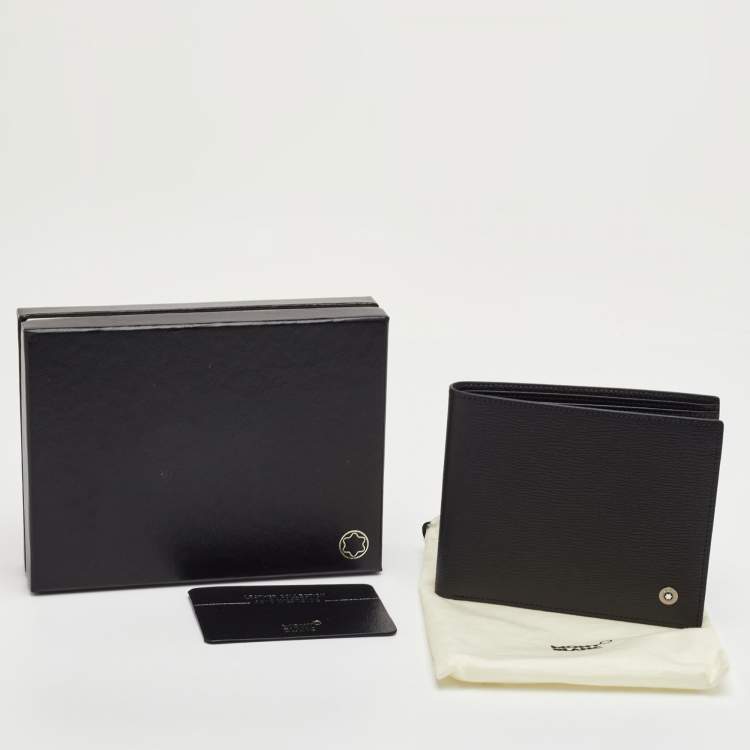 Pre Owned Montblanc 8cc Black Leather Meisterstück Bifold Wallet