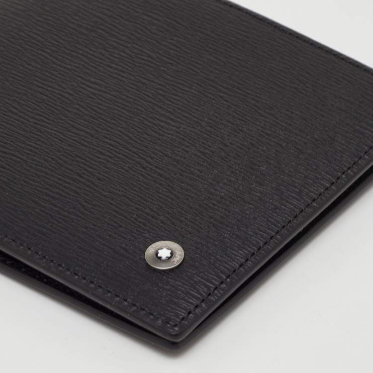 Pre Owned Montblanc 8cc Black Leather Meisterstück Bifold Wallet
