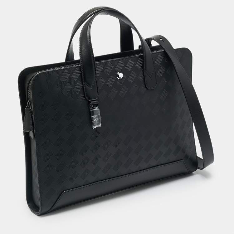 Pre Owned Montblanc Extreme 3.0 Thin Black Leather Briefcase