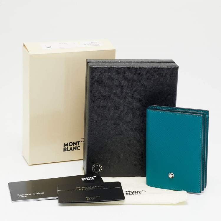 Pre Owned Montblanc Sartorial Green Leather Business Card Holder