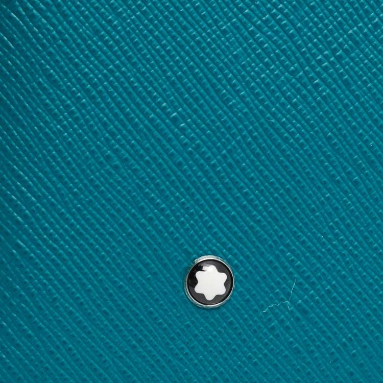 Pre Owned Montblanc Sartorial Green Leather Business Card Holder