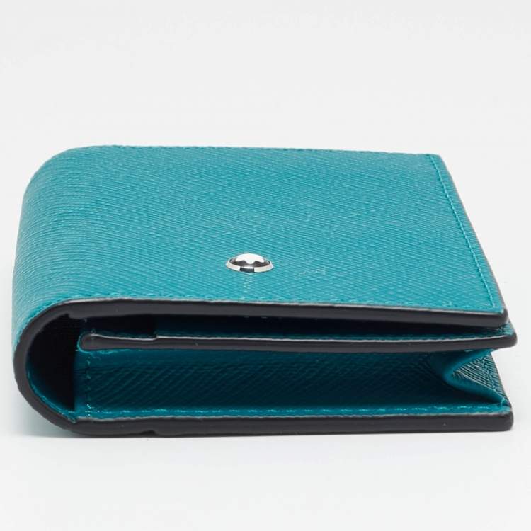 Pre Owned Montblanc Sartorial Green Leather Business Card Holder