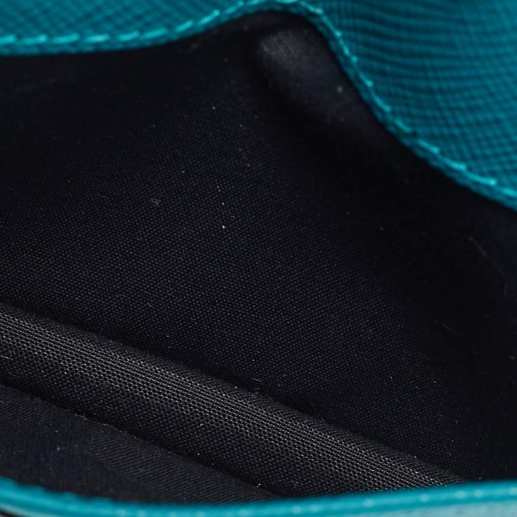 Pre Owned Montblanc Sartorial Green Leather Business Card Holder