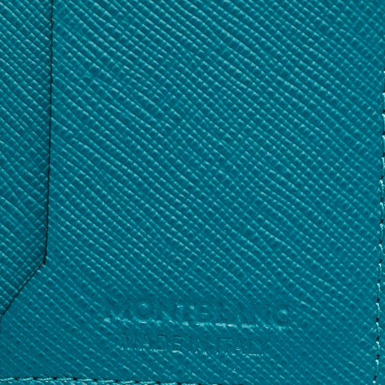 Pre Owned Montblanc Sartorial Green Leather Business Card Holder