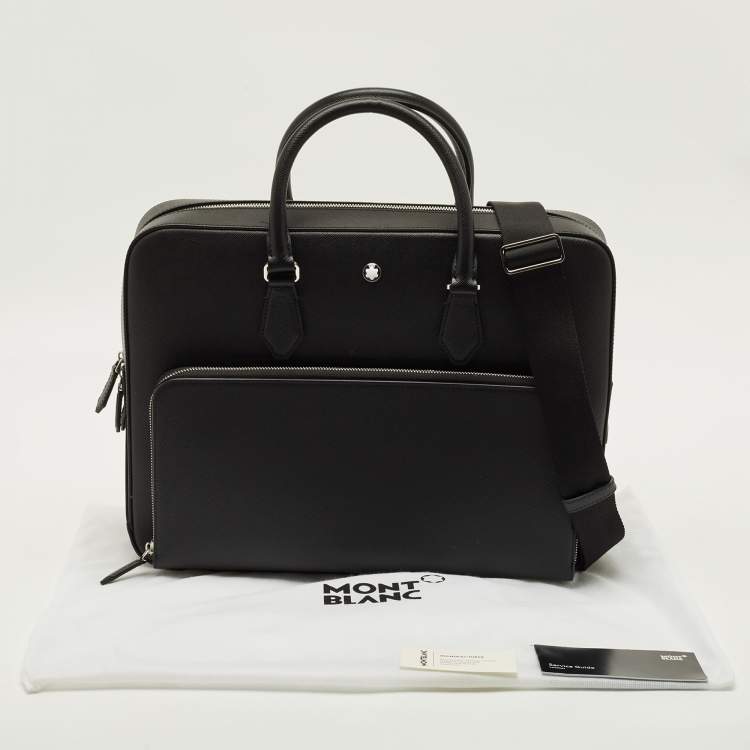 Pre Owned Montblanc Sartorial Medium Black Leather Document Case