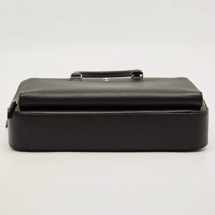 Pre Owned Montblanc Sartorial Medium Black Leather Document Case