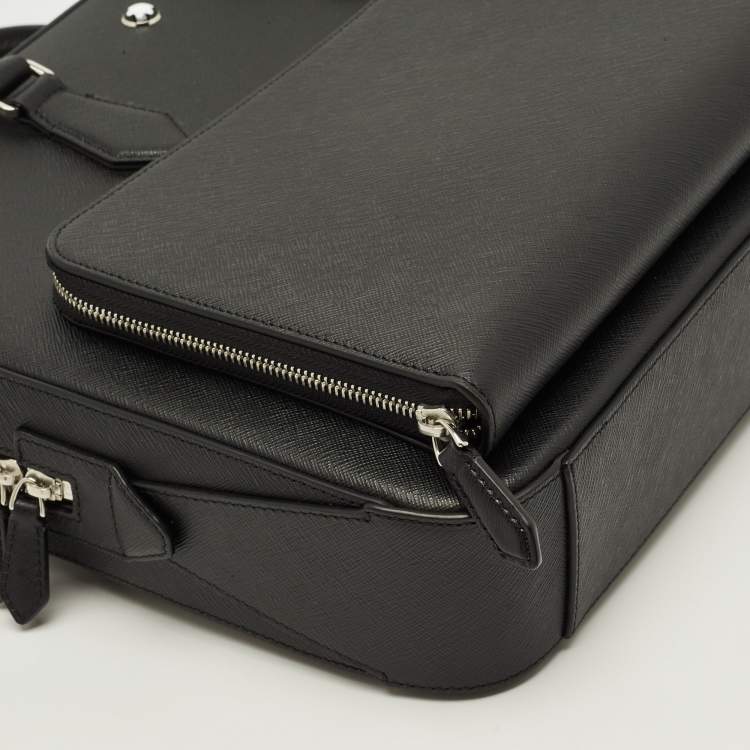 Pre Owned Montblanc Sartorial Medium Black Leather Document Case