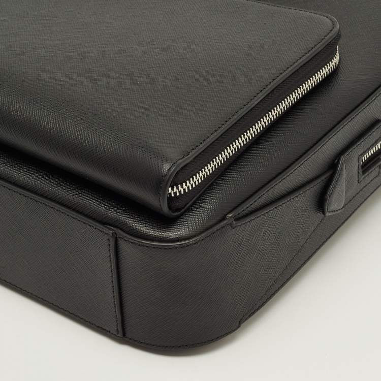 Pre Owned Montblanc Sartorial Medium Black Leather Document Case
