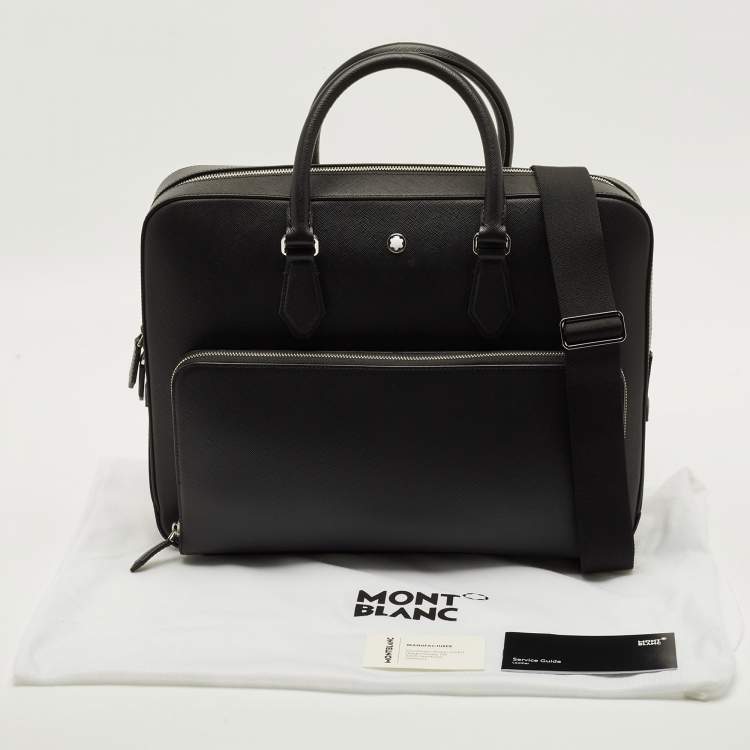 Pre Owned Montblanc Sartorial Medium Black Leather Document Case