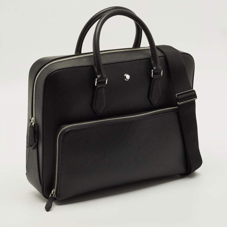 Pre Owned Montblanc Sartorial Medium Black Leather Document Case