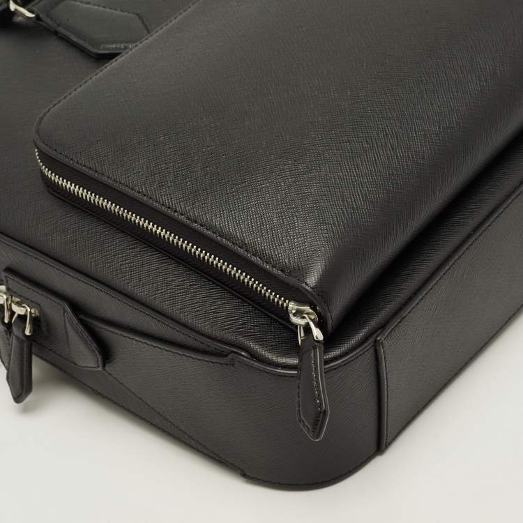 Pre Owned Montblanc Sartorial Medium Black Leather Document Case