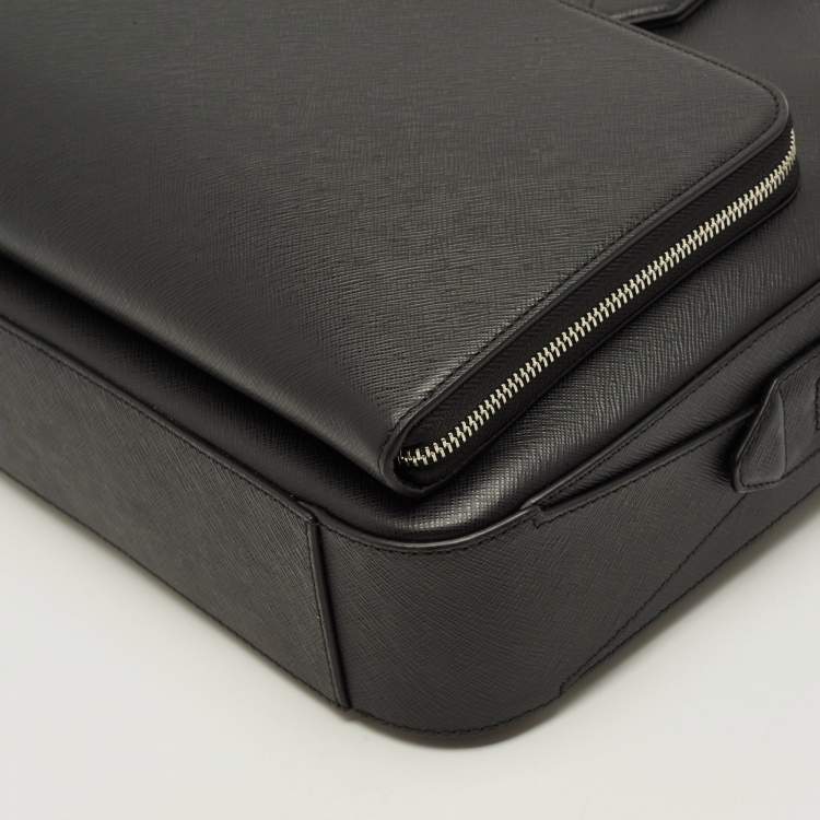 Pre Owned Montblanc Sartorial Medium Black Leather Document Case