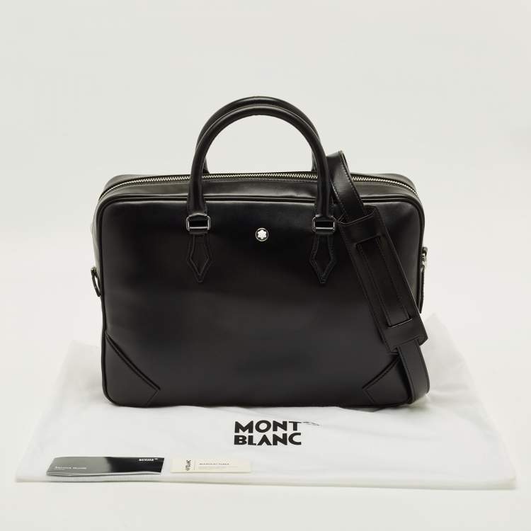 Pre Owned Montblanc Meisterstuck Black Leather Document Case