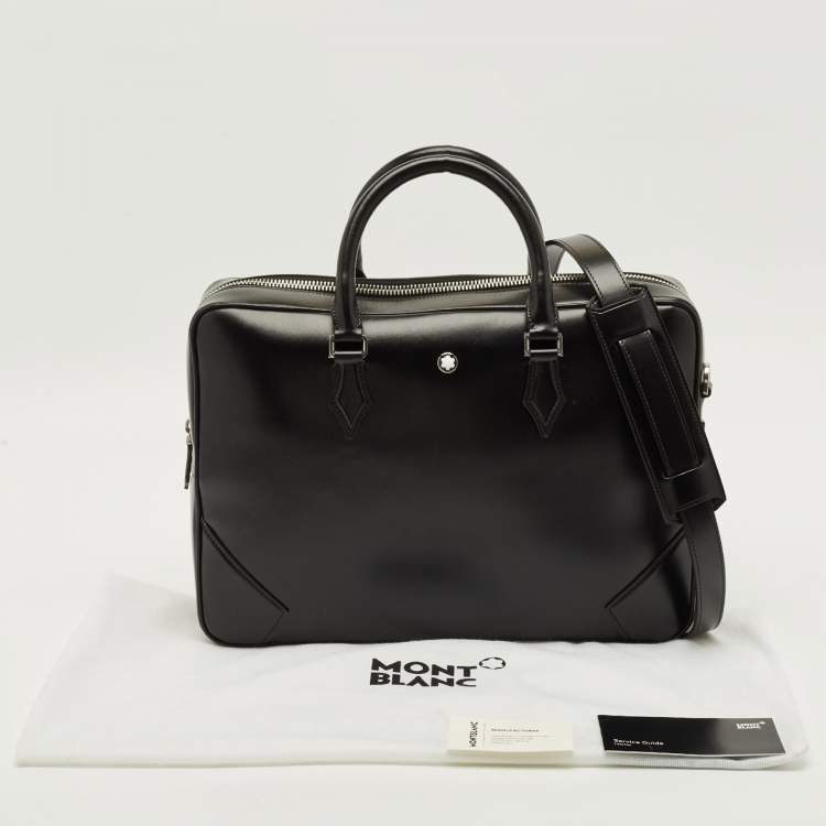 Pre Owned Montblanc Sartorial Medium Black Leather Document Case