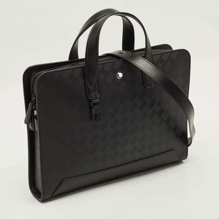 Pre Owned Montblanc Extreme 3.0 Black Textured Leather Document Case