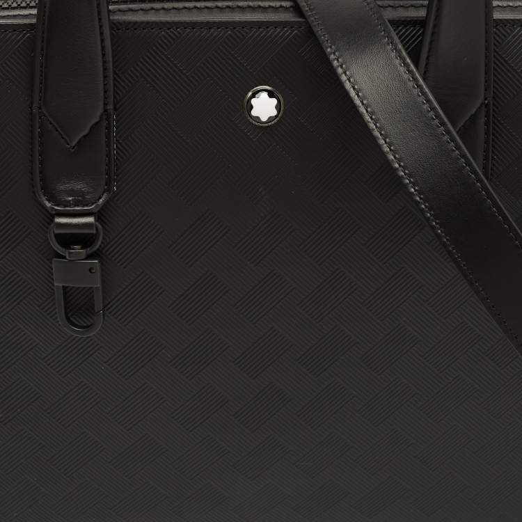 Pre Owned Montblanc Extreme 3.0 Black Textured Leather Document Case