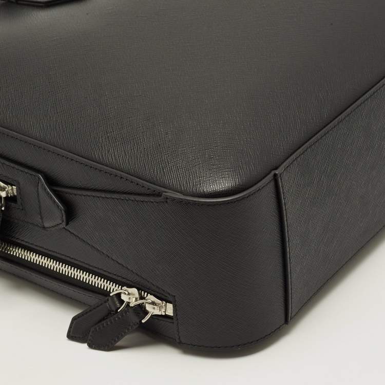 Pre Owned Montblanc Sartorial Large Black Leather Document Case